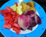 Hình bước làm 1 của món Sinh tố thập cẩm