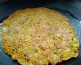 A picture of step 3 of Chilla with kasuri methi.