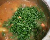 A picture of step 5 of Matoke (Vegetables incorporated).