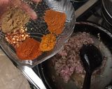 A picture of step 2 of Karhai bhunna qeema.