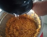 A picture of step 4 of Mysore Masala Dosa with Mysore Chutney.