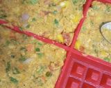 A picture of step 2 of Moongh dal veggie waffle.