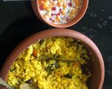 A picture of step 9 of Mix Vegetable pulav and pomegranate Raita.