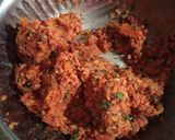 A picture of step 1 of Khichdi Tikki.