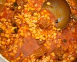 A picture of step 2 of Beans and yam pottage.