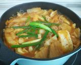 รูปขั้นตอนการทำที่ 7 ของ ซุปเต้าหู้กิมจิไก่เส้นบุก
