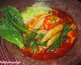 Foto langkah ke 7 dari resep Ramen Kuah Ekstra Pedas Ala Mei.