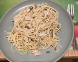 Egyszerű csirkés tejfölös spagetti babhüvellyel 🍗🧄🍝😋 recept fázis 4 fotója