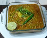 A picture of step 1 of Mutton mince with green peas potato.