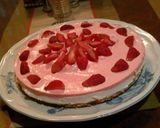 A picture of step 2 of No-Bake White chocolate Strawberry Mousse Cake.