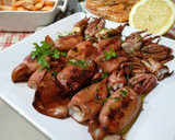 Foto del paso 1 de la receta: Pota voladora de playa con salsa Mery