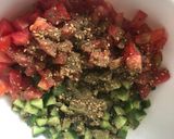 A picture of step 3 of Super quick Mediterranean Salad (vegan).