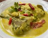 Foto langkah ke 4 dari resep Gulai Ikan kakap bumbu kuning.