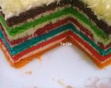 Foto langkah ke 6 dari resep Rainbow Cake Kukus Ny. Liem Super Lembut.