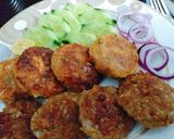 A picture of step 7 of Chinese fusion kababs platter.