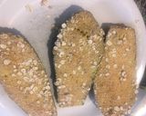 Foto del paso 5 de la receta: Milanesa de berenjenas con revuelto de zapallito y zucchini con queso