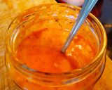 Foto del paso 3 de la receta: Centros de merluza congelados al vapor con salsa de pimientos