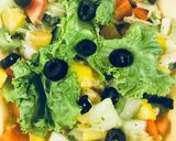 A picture of step 1 of Rainbow Citrus Salad.