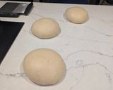 A picture of step 4 of Sourdough Bread x 2, Black Treacle & Rapeseed Oil, 71% Hydration. Workers schedule plus 6 x ciabatta.