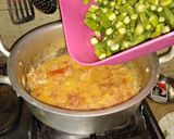 A picture of step 5 of Bhindi ki bhujya.