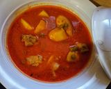 A picture of step 11 of Aloo matar chicken shorba.