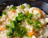 A picture of step 9 of Vegetable suji upma.