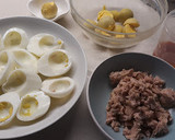 Foto del paso 1 de la receta: Huevos rellenos y rebozados