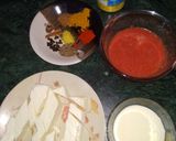 A picture of step 1 of Dum paneer handi masala with Lachha Paratha.