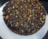 A picture of step 6 of Oatmeal Walnut & Chocolate Brownie Cake Eggless.
