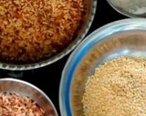 A picture of step 1 of Brown rice soft idlis.