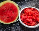 A picture of step 1 of Fresh Fruit Ice Candy / Popsicles (Frozen layered Icecream).