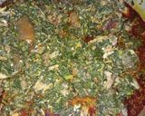 A picture of step 3 of Edikang ikong soup (vegetable soup).