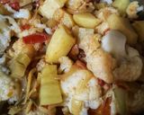A picture of step 4 of Aloo gobhi.