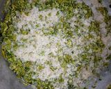 A picture of step 1 of Moringa jallof rice.