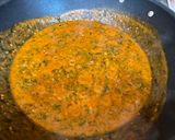 A picture of step 4 of Creamy Spicy Shrimp Linguine with Spinach & Mushroom.