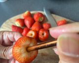 A picture of step 2 of Strawberries with Cream for #England!.