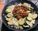 Une image de l'étape 12 de Riz à l'agneau, courgettes et panais.