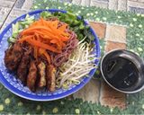 Hình bước làm 7 của món Bún gạo lứt + chả cá trộn bắp chiên (dùng nồi chiên không dầu)^-^ Eat clean