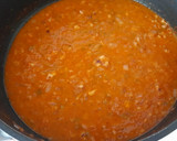 Foto del paso 7 de la receta: Cazuela de butifarra y calamares con pimiento escalivado