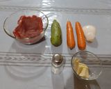 Foto del paso 4 de la receta: Rollitos de carne con verduras acompañado de un puré de elote