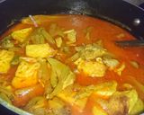 Foto langkah ke 5 dari resep Kuah lontong sayur(labu siam, ayam suir dan tahu).