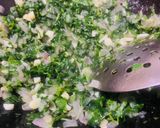 A picture of step 3 of Methi Rice (Fenugreek leaves).