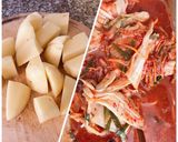 Hình bước làm 1 của món Sườn hầm khoai tây, kim chi