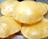 A picture of step 5 of Instant rice poori recipe with rice flour.