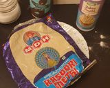 A picture of step 2 of Bhatura - puffed fried bread.