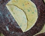 A picture of step 6 of Soya Square parantha.