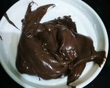 A picture of step 19 of Tahini Chocolate Cake with Coconut Chocolate Mousse frosting.
