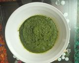A picture of step 2 of Coriander Mint chutney.