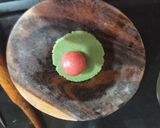 A picture of step 5 of Watermelon-shaped Kaaju Sweets.