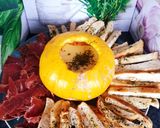 Une image de l'étape 5 de Potiron garni à la fondue savoyarde et sa fondu de potiron au jambon 😋#halloween 😱.